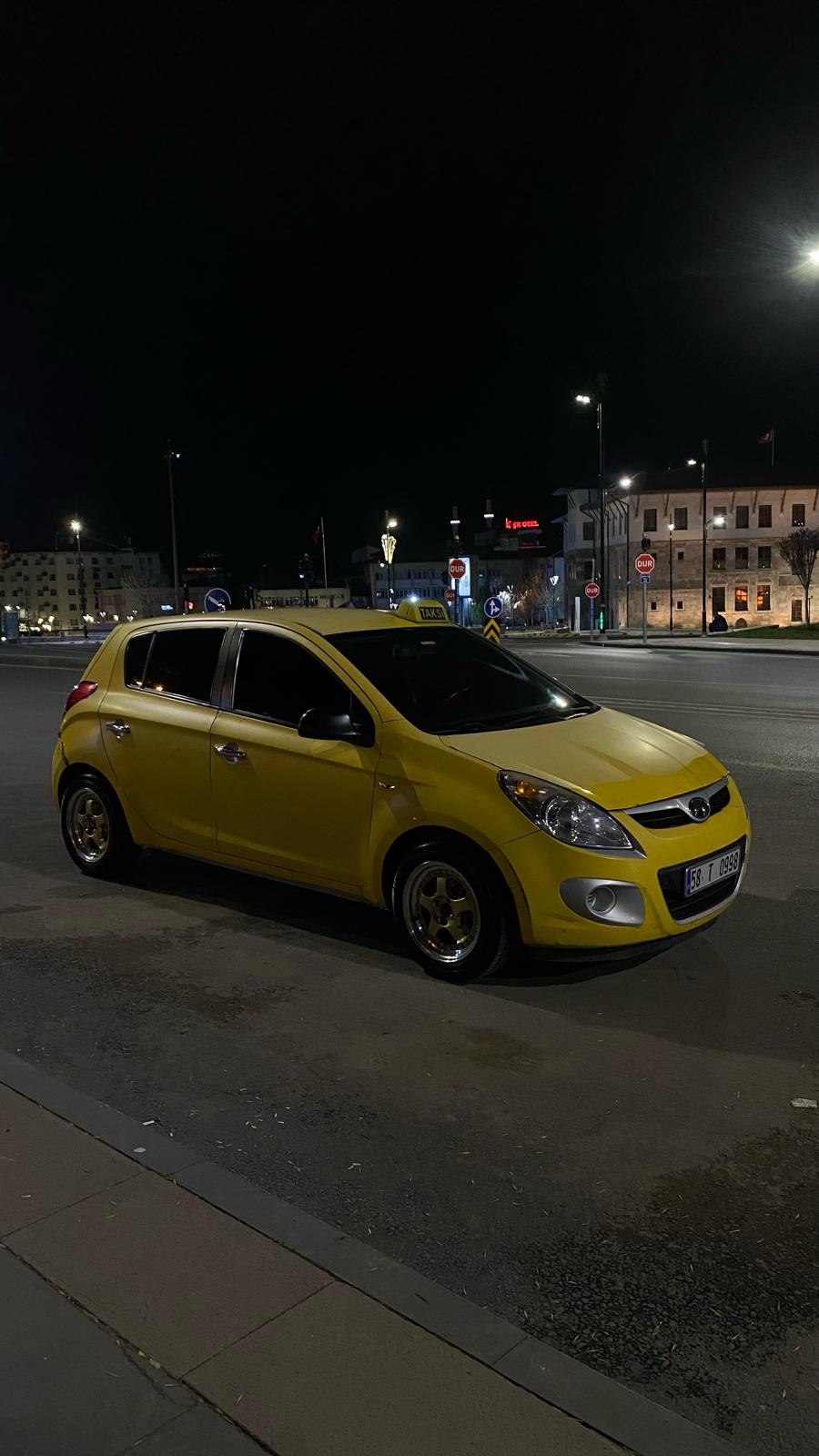 Sivas taksi aracı şehir merkezinde